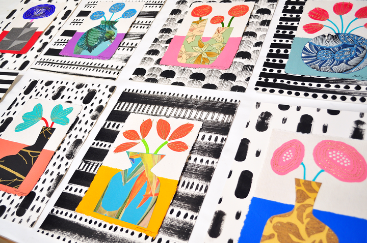Flowergram 18 - 11x8.5 Mixed Media on Paper
