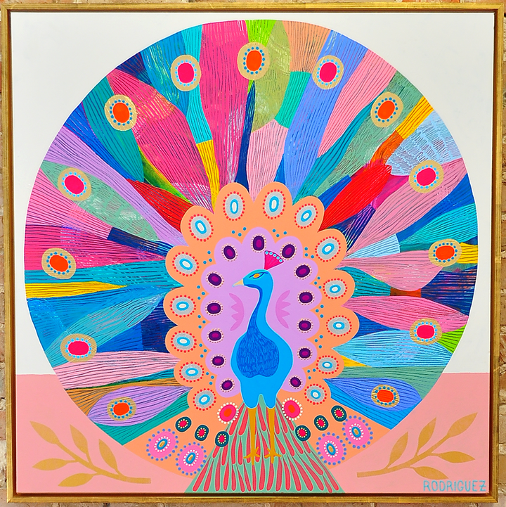 In Full Bloom - Framed 37.5x37.5 on Canvas