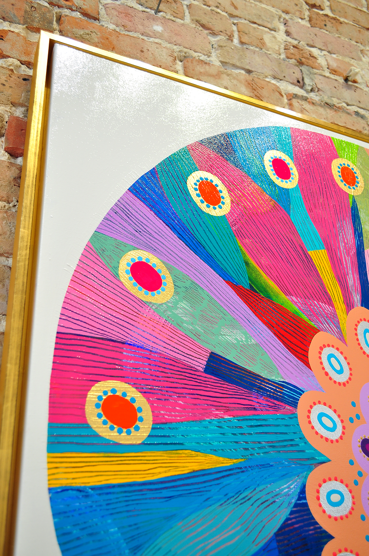 In Full Bloom - Framed 37.5x37.5 on Canvas