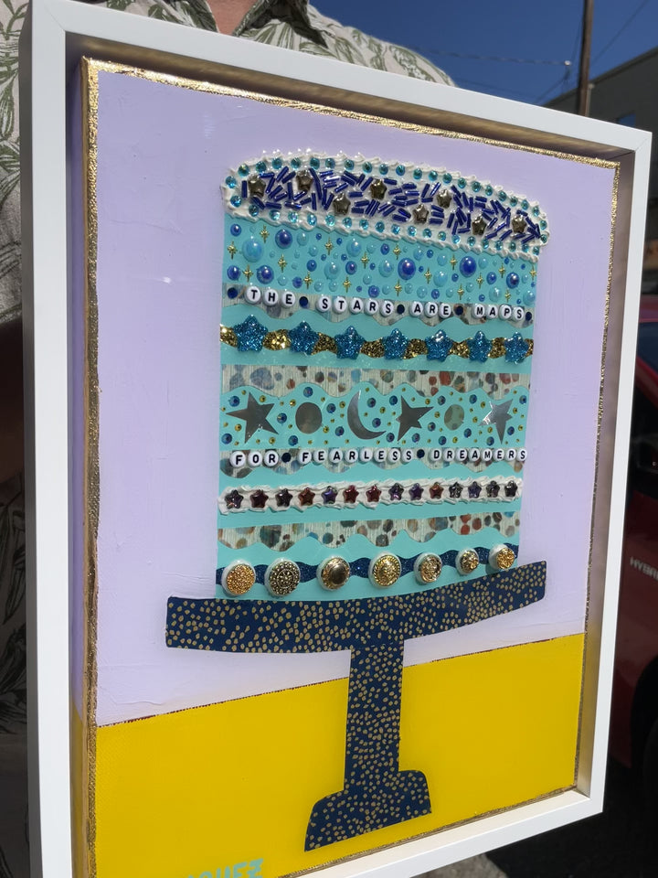 THE STARS SHINE FOR YOU - 12.5 x 15.5 Framed Mixed Media on Canvas