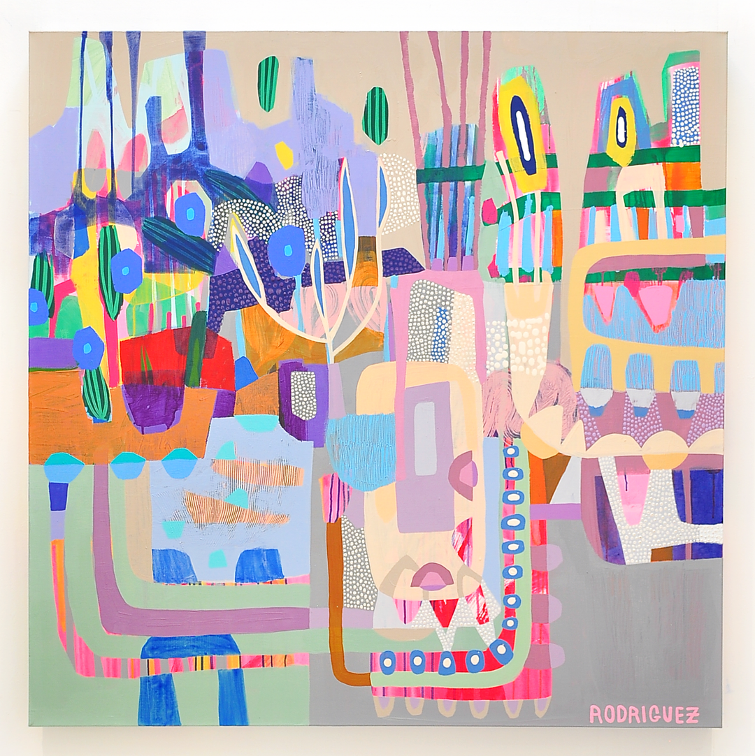 Fluorish - 48x48 on Canvas