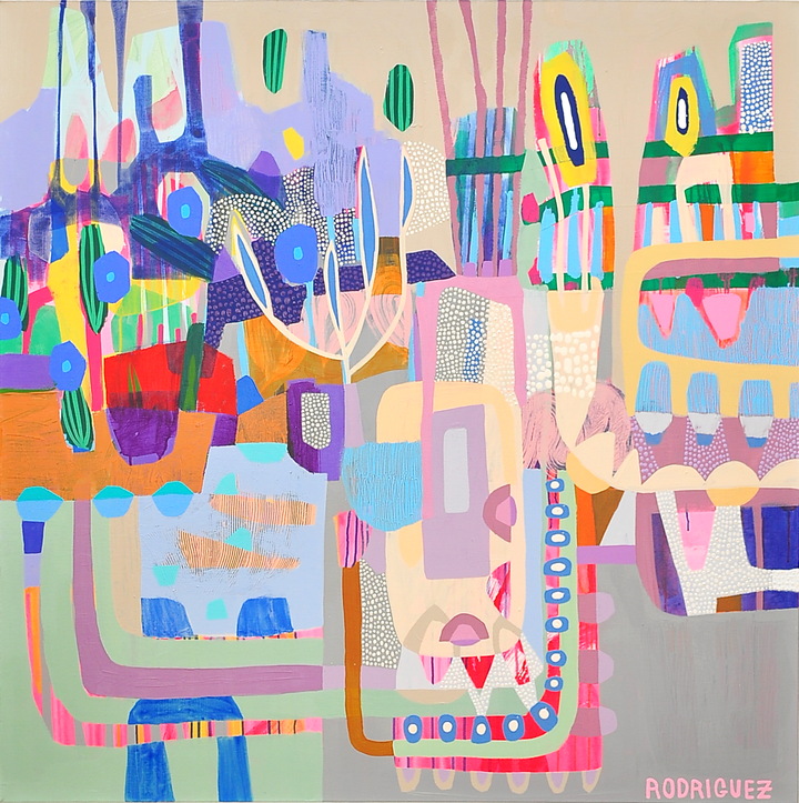 Fluorish - 48x48 on Canvas