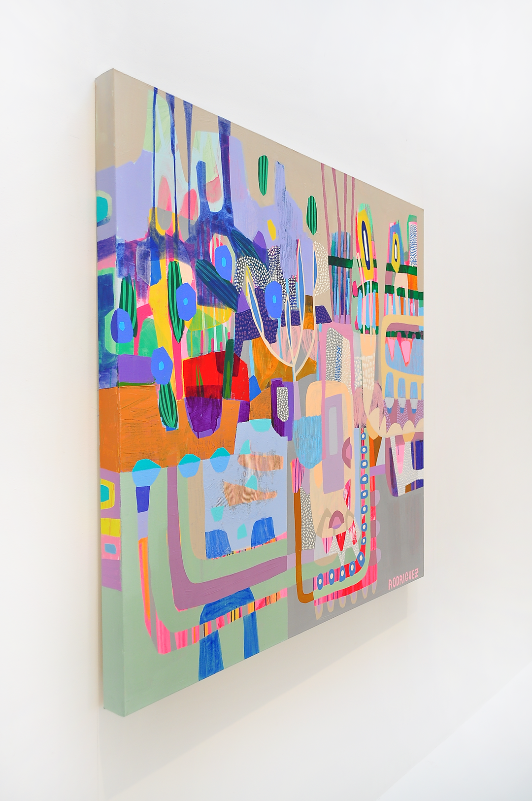 Fluorish - 48x48 on Canvas