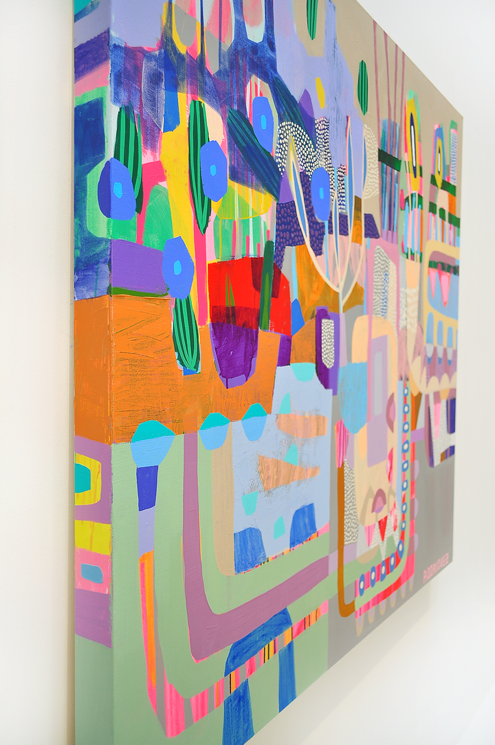 Fluorish - 48x48 on Canvas