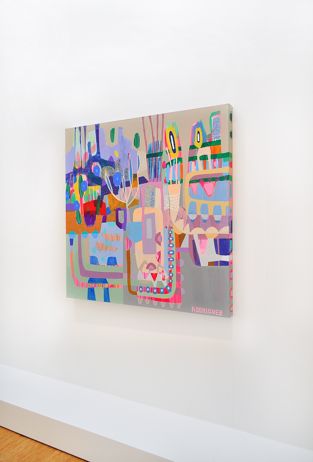 Fluorish - 48x48 on Canvas