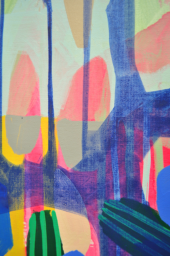 Fluorish - 48x48 on Canvas