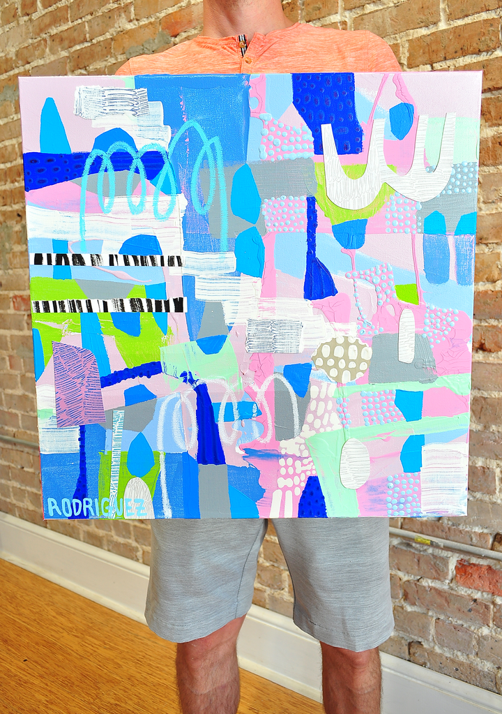 Here We Go Again - 20x20 Mixed Media on Canvas