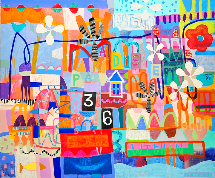 Life Is A Playground- 72x60 on Canvas