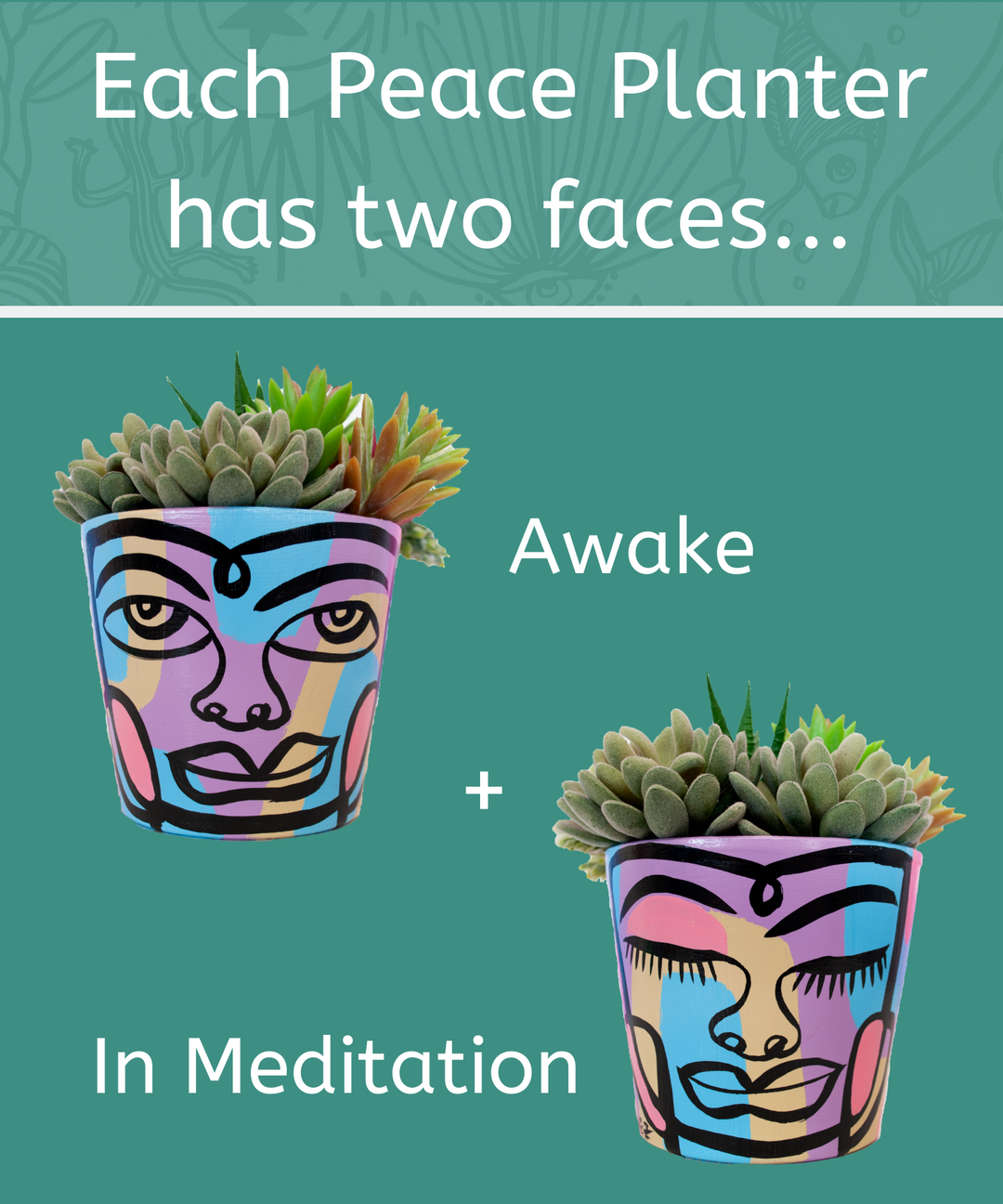 Medium Peace Planter (m26)
