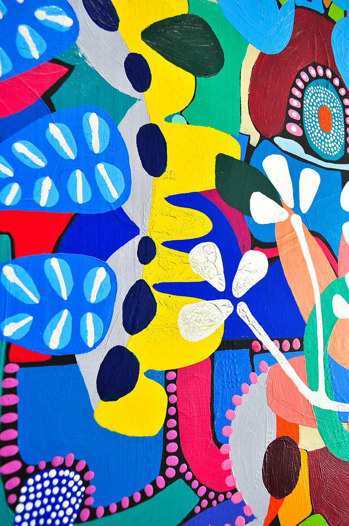 PLAYING PUZZLES IN THE JUNGLE- DIPTYCH - 48x24 Each on Canvas