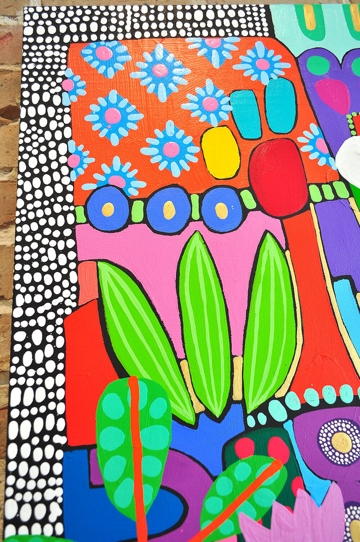 PLAYING PUZZLES IN THE JUNGLE- DIPTYCH - 48x24 Each on Canvas