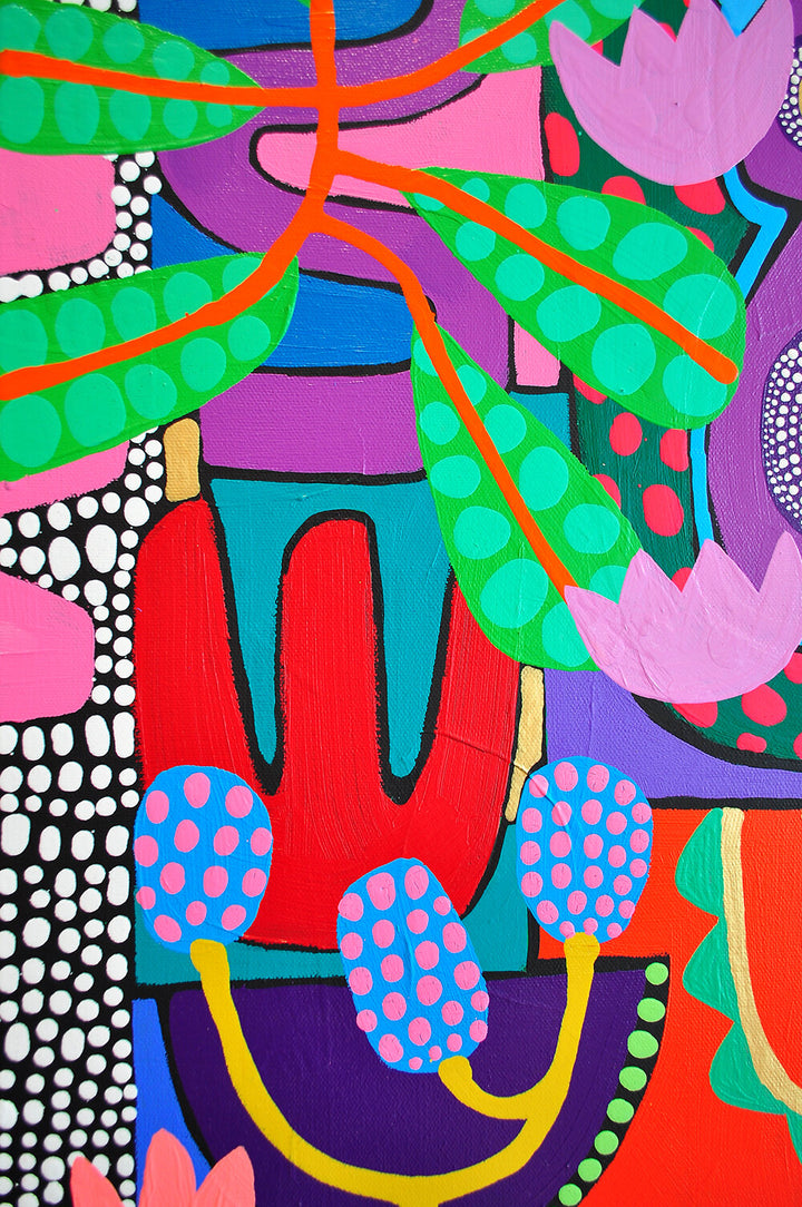 PLAYING PUZZLES IN THE JUNGLE- DIPTYCH - 48x24 Each on Canvas