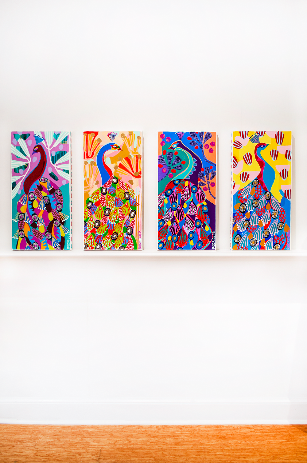 Valerie - Peacock - 15x30 ON CANVAS